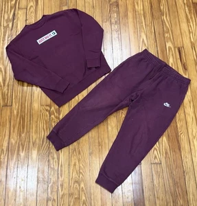 Nike Club Fleece Beetroot Sweatshirt & Joggers Set Size Medium / Large Sweatsuit - Picture 1 of 3