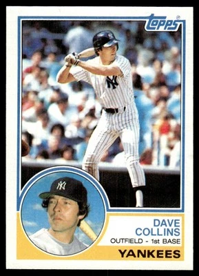 1983 Topps Dave Collins New York Yankees #359 - Image 1 of 2