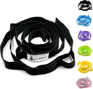 Stretching Strap Yoga with Loops, Stretch Straps for Physical Black  - Picture 1 of 6