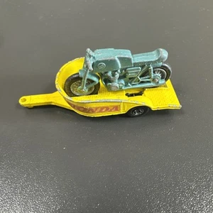 Matchbox Lesney n.38 Honda Motorcycle Trailer con moto d'epoca DM - Foto 1 di 3