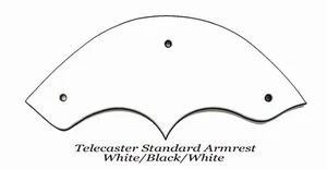 Telecaster Tele Standard Armrest for Fender Project 3-Ply White/Black/White NEW - Picture 1 of 4