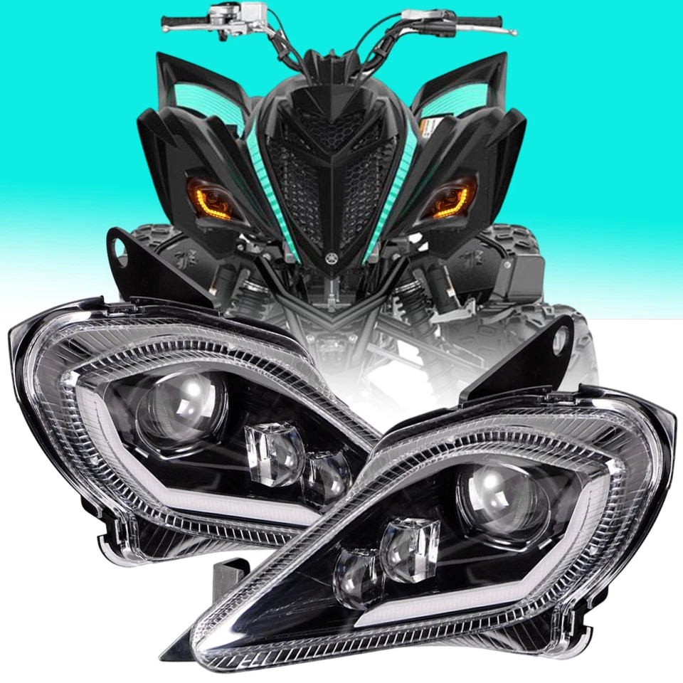 For Yamaha YFZ 450 Raptor 350 700 700R LED Headlights DRL Turn Signal 2006-2023 - Image 1 of 4