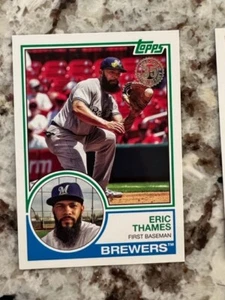 Tarjeta insertada 2018 Topps serie 1 1983 Milwaukee Brewers Eric Thames #83-10 - Imagen 1 de 1