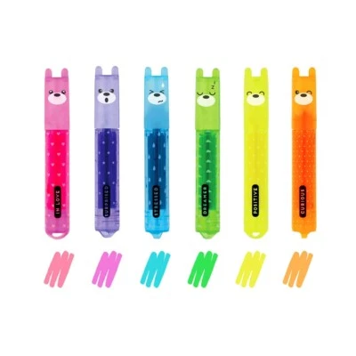 TEXTMARKER SET MIT 6 MINI-MARKERN TEDDY´S STYLE VON LEGAMI NEU OVP - Bild 1 von 2
