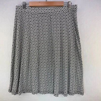 Юбка-раскладушка New York Company размер L без застежек черно-белая трапециевидная - Изображение 1 из 4