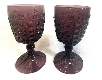 2 L G AMATISTA DERECHA MARGARITA Y BOTÓN Panel HUELLA DIGITAL COPAS DE AGUA 6" Foto 1 de 4