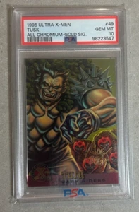 1995 Ultra X-Men Chromium Tusk Gold Signature PSA 10 Tough POP 1 Newly Graded - Picture 1 of 2