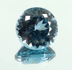 AAA Brasileña Natural Impecable Azul Aguamarina Redonda Corte Suelto Piedra Preciosa 7.80Ct - Imagen 1 de 7