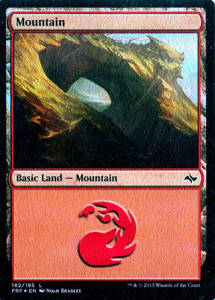 MTG - Fate Reforged - Mountain #182 - Foil - Various conditions - Image 1 of 1