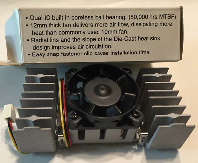 COFAN USA Kool-Cast KC300 Intel Pentium 2 CPU cooler SLOT 1 SECC  ball bearing - Image 1 of 4