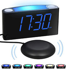 Extra Loud Vibrating Alarm Clock with Bed Shaker,Digital Bedroom Clock for Heavy