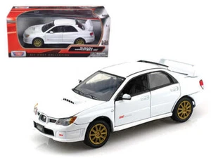 Subaru Impreza WRX STi White 1/24 Diecast Model Car by Motormax - Picture 1 of 1