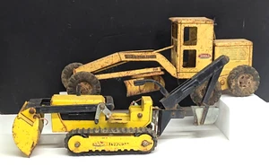 Vintage Tonka Pressed Steel Road Grader & Trencher Restoration or Parts As-Is - Picture 1 of 13