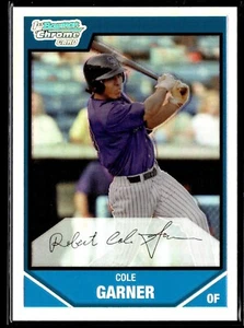 2007 Bowman #BC18 Cole Garner Chrome Prospects Refractors SN Card - Picture 1 of 2