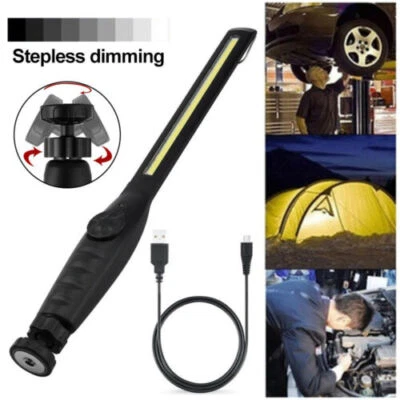 Rechargeable COB LED Slim Work Light Bright Flashlight Inspection Lamp Magnetic - Image 1 of 4