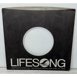 Lifesong Records Company Sleeve 45 RPM Vinyl Black White Logo Bird - Picture 1 of 4