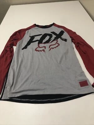 Camiseta de ciclismo Fox Ranger DR LS JRSY YT para niños Código Rojo y Gris Foto 1 de 3