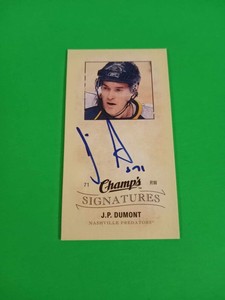 J.P. Dumont 2009-10 Upper Deck Champ's Mini Signatures Auto Card #CS-JD