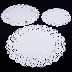 HAKSEN 36 PCS Paper Lace Doilies Combo,Pack 12 Each 6.5", 8.5", 10.5" for Baked  - Picture 1 of 12