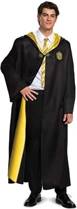 Hufflepuff Robe Deluxe Harry Potter Wizard Fancy Dress Halloween Adult Costume - Picture 1 of 4