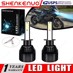 Para Yamaha YZF R1 2004 2006 - 2 bombillas LED H1 8000 K azul hielo C9L - Imagen 1 de 12