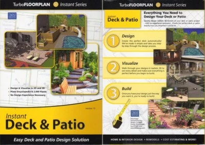 Turbo Floorplan Instant Deck & Patio v12 (PC-CD, 2007) 2000/XP/Vista -NEW in BOX - Image 1 of 2