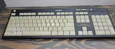 Genuine Compaq (5137) Black & Gray PS/2 Wired Standard Computer Keyboard  - Image 1 of 4