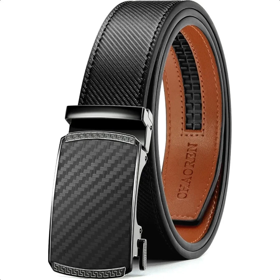 CHAOREN Mens Belt Leather Ratchet Belt Customizable Fit Effortless Style 35mm - Image 1 of 4