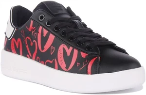 GUESS \ Grueso Casual con Cordones Zapatos Negros Mujer Talla 3-8 - Imagen 1 de 12