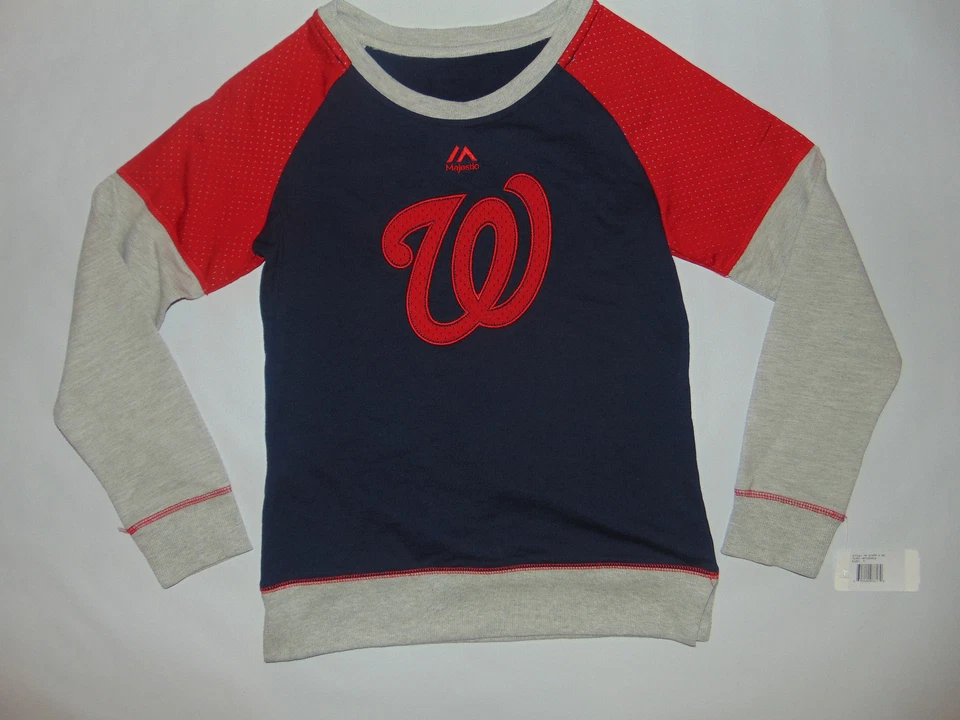 Sudadera Suéter Sudadera Mediana MLB Béisbol Nats Nats de los Washington Nationals NUEVA *AGUJERO Foto 1 de 4