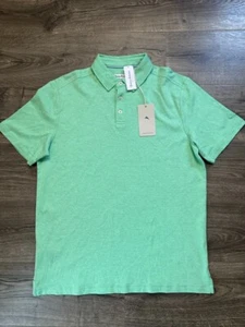 Tommy Bahama Polo Shirt Mens Medium Pacific Shore Golf Performance Stretch Jade - Picture 1 of 14