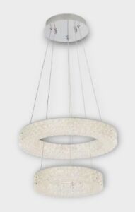 HOME DECORATORS  Hanging Pendant  Light W/Clear Round Acrylic Ring Shades