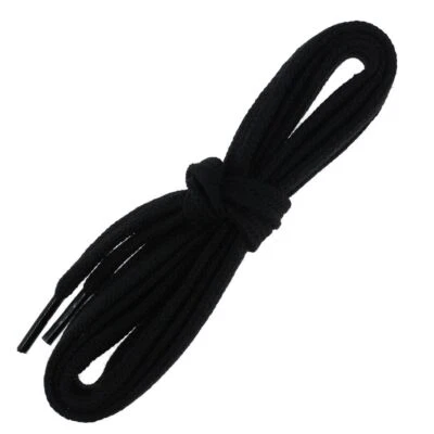 Les Lacets Français. Lacets plats et épais. Sneakers, Coton. Noir. -