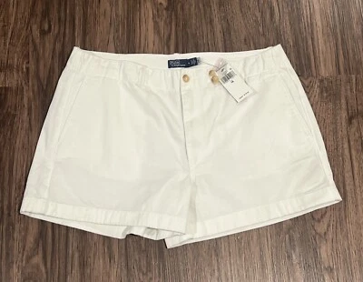 Polo By Ralph Lauren Women's White Twill Chino Short  Size 16 NWT - Image 1 of 4