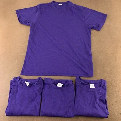Lote de 4 camisetas Augusta Sportswear talla grande púrpura manga corta cuello redondo Foto 1 de 4