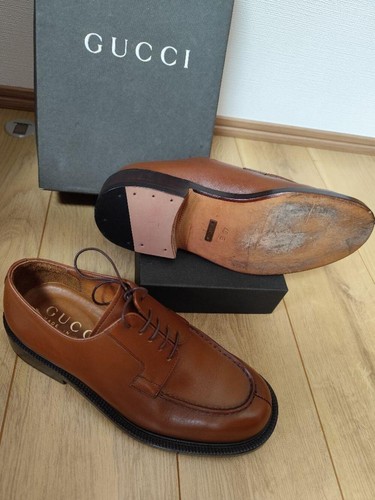 Gucci scarpe eleganti uomo mocassini pelle marrone EU40 US6.5 42487c