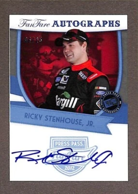 2012 Press Pass Fanfare Auto Blue #RS2 Ricky Stenhouse Jr /25 - Image 1 of 3