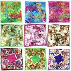 lot of 5 large satin square scarf 39" wholesale shawl wrap cherry blossom