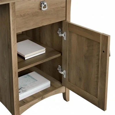 Salinas 60W L Shaped Desk with Hutch in Reclaimed Pine - Engineered Wood - Image 1 of 4