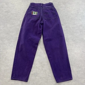 Vtg 90s Cross Colours Purple Baggy Hip Hop Jeans Cotton Fits 24x28 Ya Dig USA - Picture 1 of 19