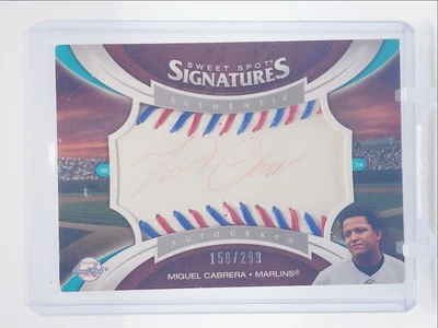 MIGUEL CABRERA 2006 UD SWEET SPOT SIGNATURES PATCH RED INK AUTO /299 Q1883 - Image 1 of 2