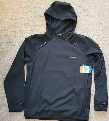 Columbia Tech Wind Pullover Hoodie Men's L $70 NWT Omni-Shield Black - Image 1 of 4