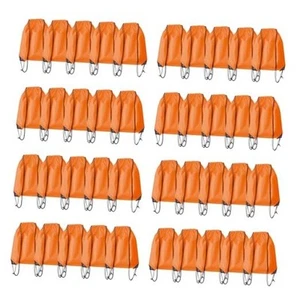 Drawstring Backpack BulkPcs Draw String Backpack Bags DIY Gym Sports 40 Orange - Picture 1 of 8