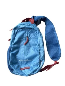 NWT Eddie Bauer Blue Stowaway Lightweight Sling Backpack Bag 10L Packable - Picture 1 of 4