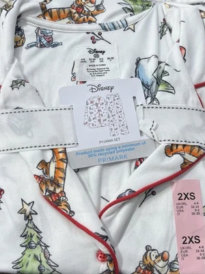 Disney Winnie the Pooh Christmas Boyfriend Pyjama Set UK Size 4-24 2XS-2XL