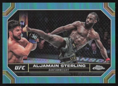 2024 Topps Chrome UFC Aqua Refractor #12 Aljamain Sterling /199 - Image 1 of 2