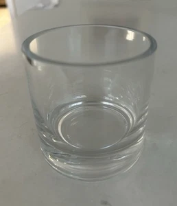 SMALL ROUND GLASS VASE PLANTER VOTIVE 3" TALL 3" WIDE - Picture 1 of 3