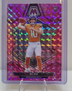 2024 Mosaic Bo Nix Rookie RC Pink Mosaic Prizm #312 Broncos NFL QB - Picture 1 of 2