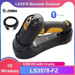 Symbol LS3578-FZ Wireless Bluetooth 1D USB Barcode Scanner+Battery+Cradle+PSU - Picture 1 of 10