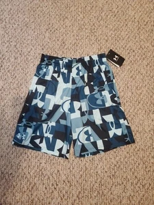Under Armour Boys Printed Shorts, Loose Blue Youth Size L Active NWT Large  - Picture 1 of 8